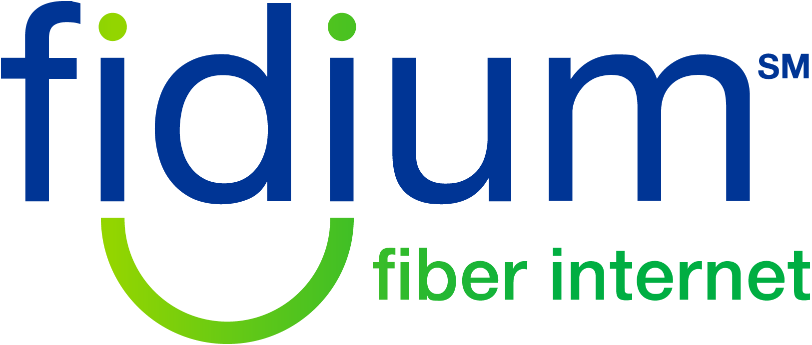 fidium fiber internet logo on blank background